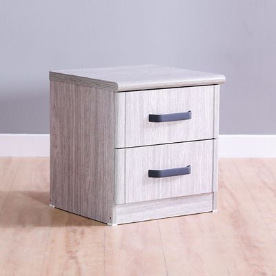 Raymond Nightstand - Set of 2 - Grey Oak - With 2-Year Warranty