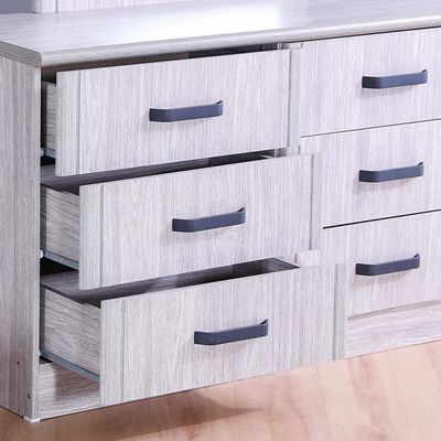 Raymond Dresser with Mirror - Grey Oak - With 2-Year Warranty