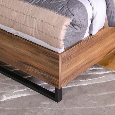 Norden 180X200 King Bed-Beige / Walnut