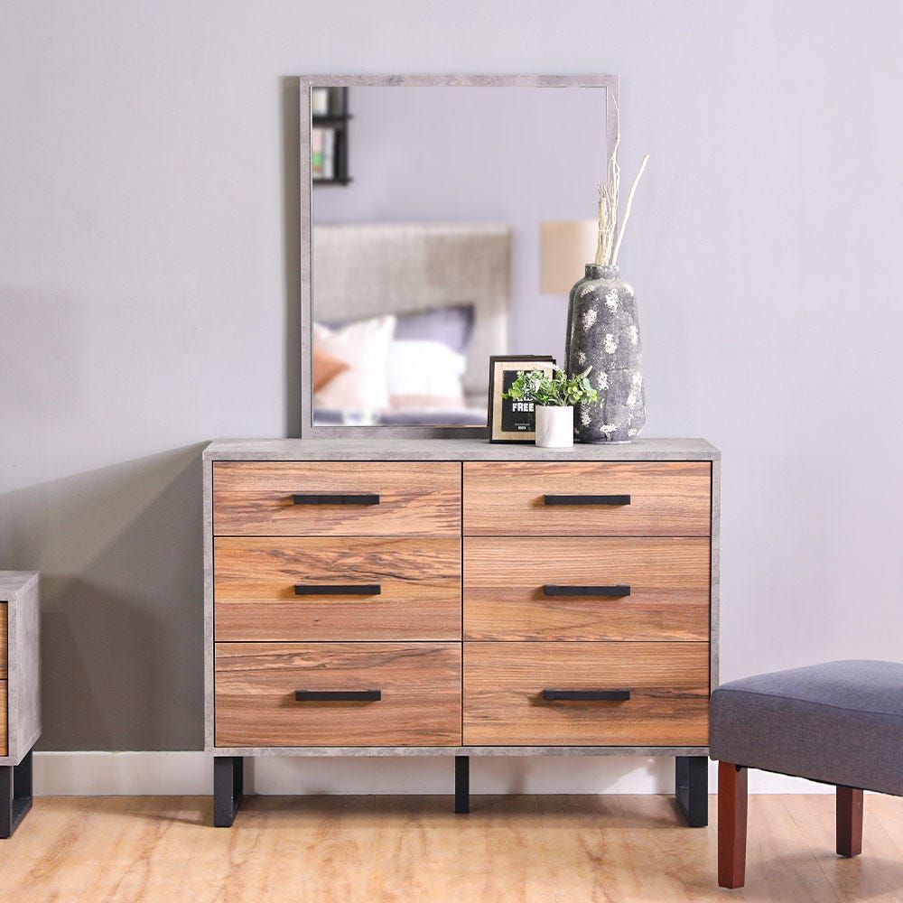 Grey metal deals dresser