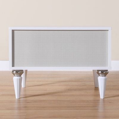 Merit Night Stand Set of 2-White / Silver