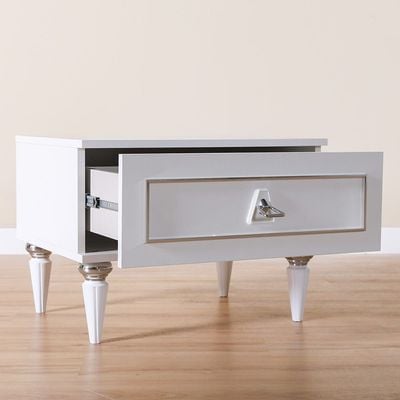 Merit Night Stand Set of 2-White / Silver