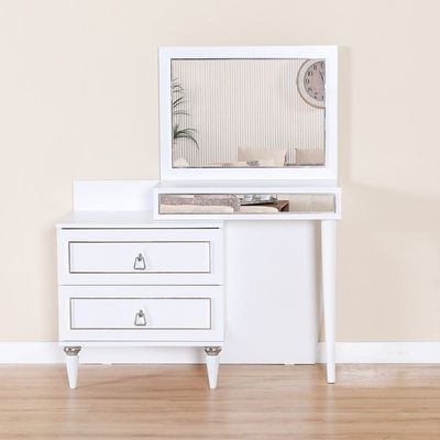 Merit Dresser with Mirror-White / Silver