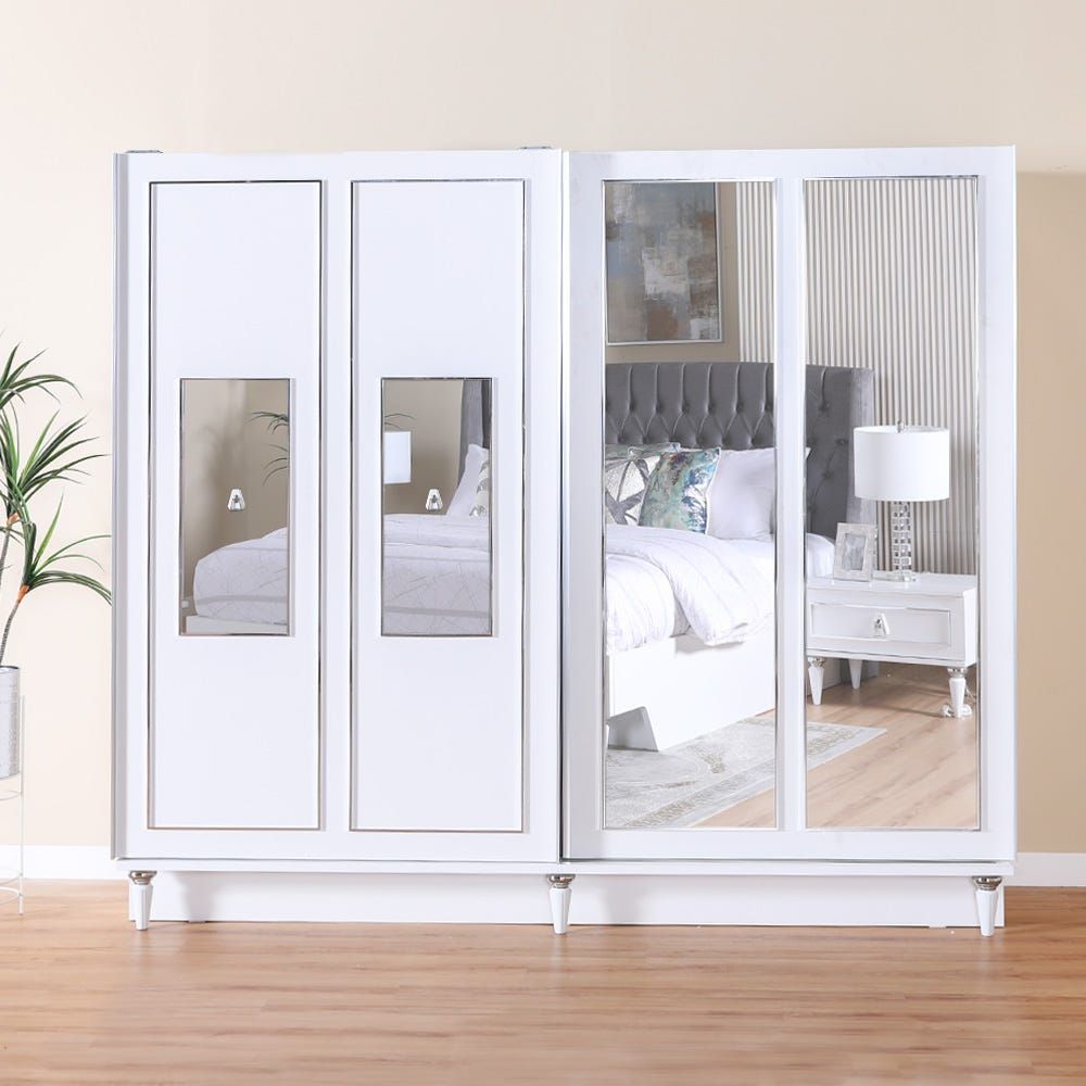 Crystal deals mirrored wardrobe