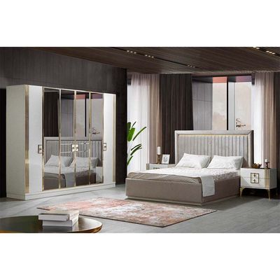 Intra Bed Room Set Cream / Golden