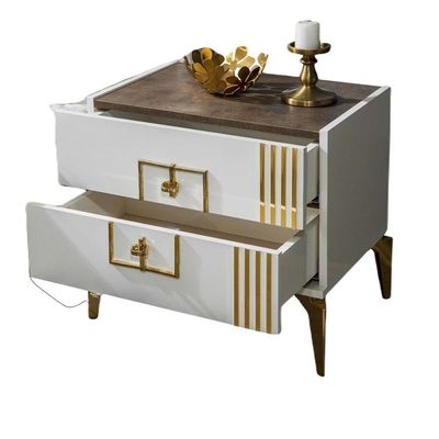 Intra Night Stand Set of 2- Cream / Golden