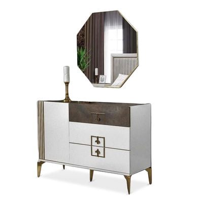 Intra Dresser with Mirror -Cream / Golden