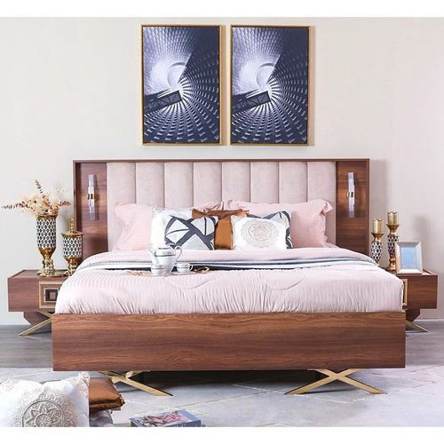 Dolores Bed-Room Set-Walnut / Beige