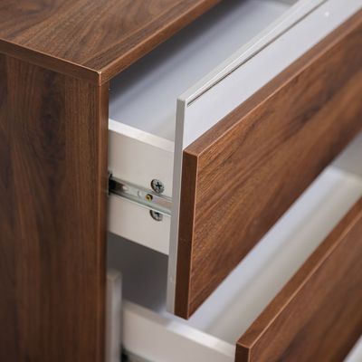 Lilith Dresser with Mirror - Walnut/Grey