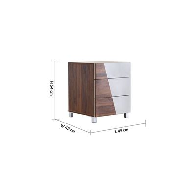  Paxton Night Stand - Walnut/Grey