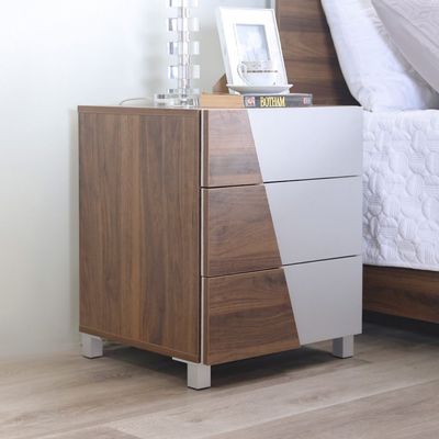  Paxton Night Stand - Walnut/Grey