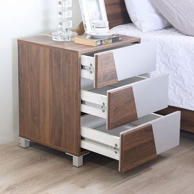  Paxton Night Stand - Walnut/Grey