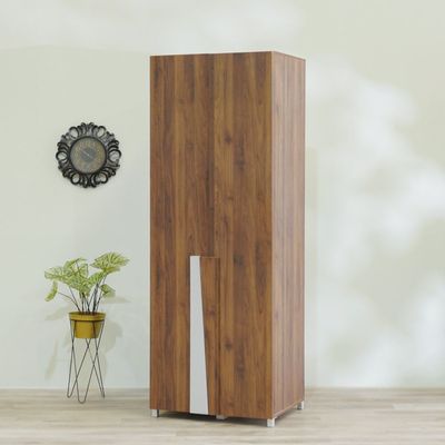 Paxton 2-Door Wardrobe - Walnut/Grey