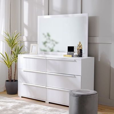 Brooklyn Dresser With Mirror - White