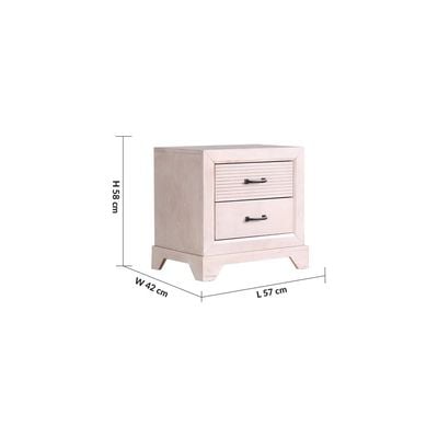 Ryan Night Stand - White Washed