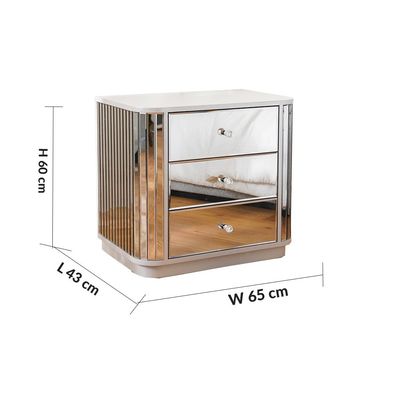 Danaya Night Stand -Champagne / Grey