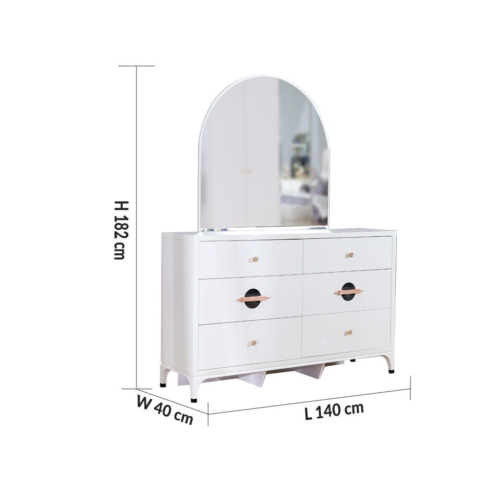 White and 2024 espresso dresser