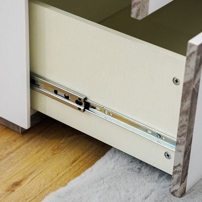 Gingko Dresser w/ Mirror - Matte White / Gold