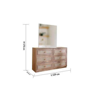 Bohem Dresser with Mirror - Dark oak