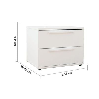 Serenity Nightstand - White - With 2-Year Warranty