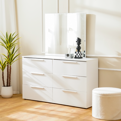 Serenity Dresser with Mirror - White