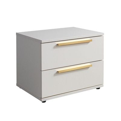 Serenity Nightstand - Mud Cream/Golden - With 2-Year Warranty