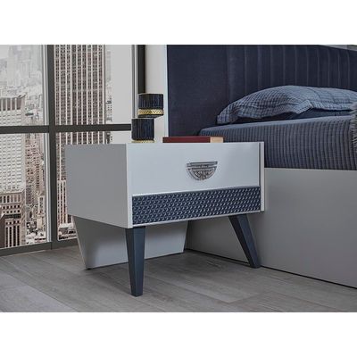 Keops Night Stand - White/Grey