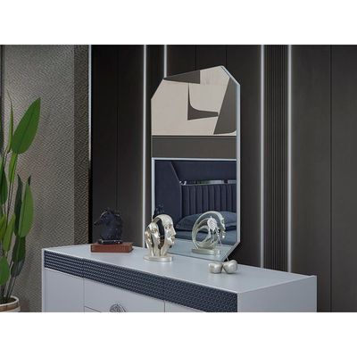 Keops Dresser with Mirror - White/Grey