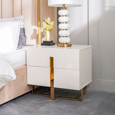 New Poliana Nightstand - Beige - With 2-Year Warranty