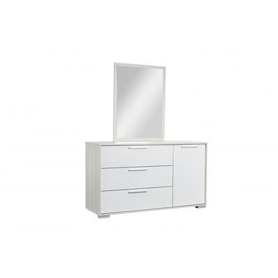 Thomas Dresser with Mirror - White/Light Oak - With 2-Year Warranty