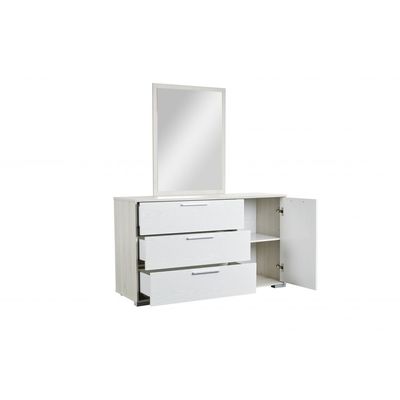 Thomas Dresser with Mirror - White/Light Oak - With 2-Year Warranty