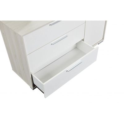 Thomas Dresser with Mirror - White/Light Oak - With 2-Year Warranty