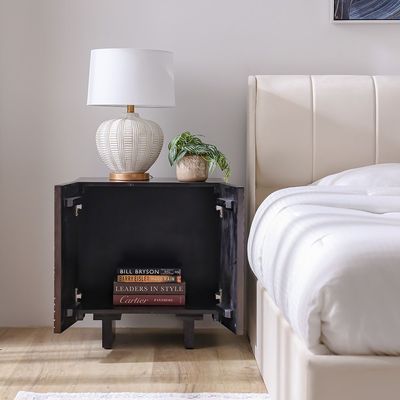 Amber Solidwood Night Stand - Dark Walnut