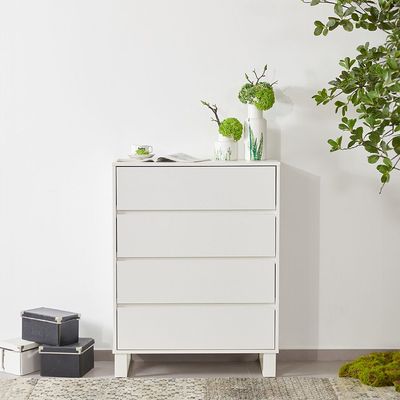 Kensley Chest of 4 Drawers - White - With 2-Year Warranty