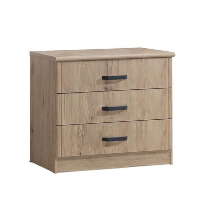 Raymond 3-Drawer Chest Cabinet - Summer Oak – With 2-Year Warranty