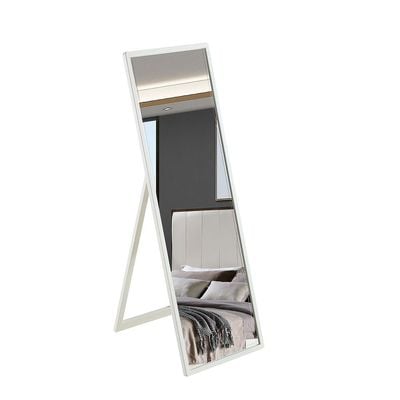 Cattleya Floor Mirror - Rustic White - With 2-Year Warranty