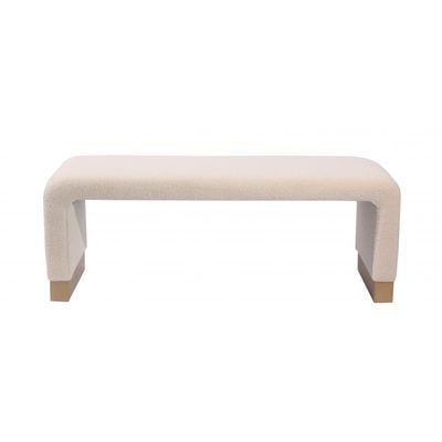 Bowen Boucle Fabric bench-Cream