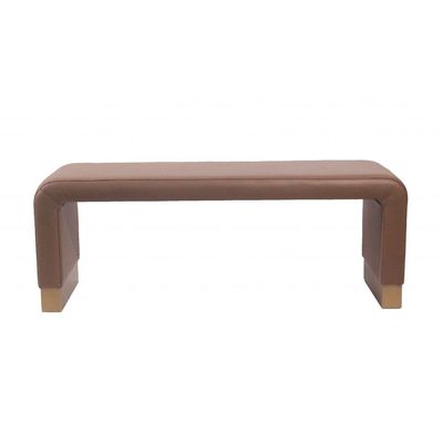 Bowen Leathaire Bench - Brown - With 2-Year Warranty