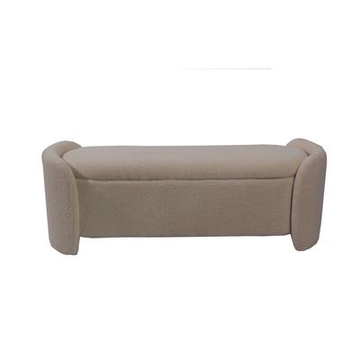Edlyn Boucle Storage Bed Bench-Cream