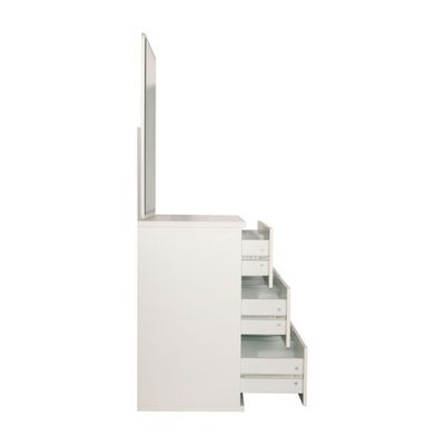 Palomeze Dresser with Mirror - White/Black - With 2-Year Warranty