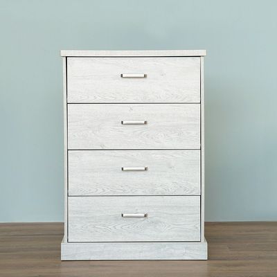 Zirco Chest of 4 Drawers - White Oak - With 2-Year Warranty