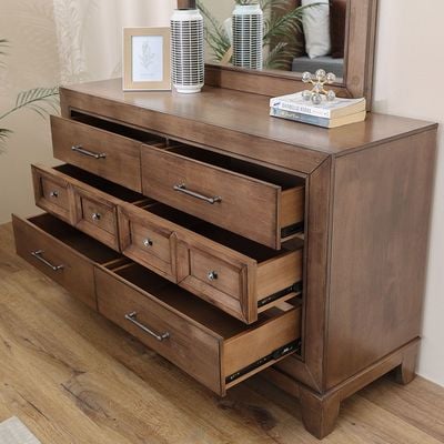 Oliva Dresser with Mirror - Walnut