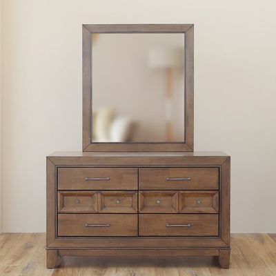 Oliva Dresser with Mirror - Walnut