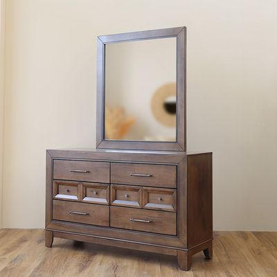 Oliva Dresser with Mirror - Walnut