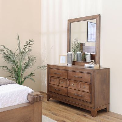 Oliva Dresser with Mirror - Walnut