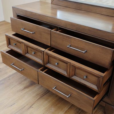 Oliva Dresser with Mirror - Walnut