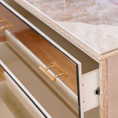 Renies Dresser - White/Gold - With 2-Year Warranty