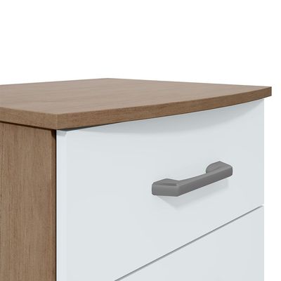 Amelia Night Stand - Light Oak / White