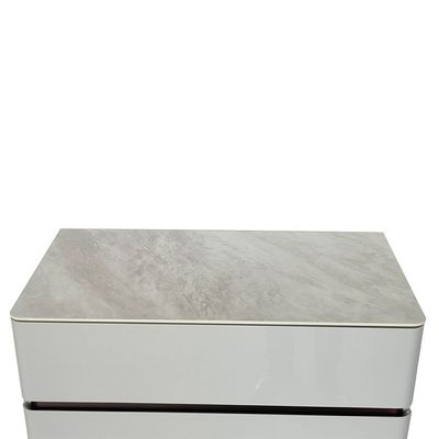 Santelmo Chest of 5 Drawers - High Gloss Light Grey