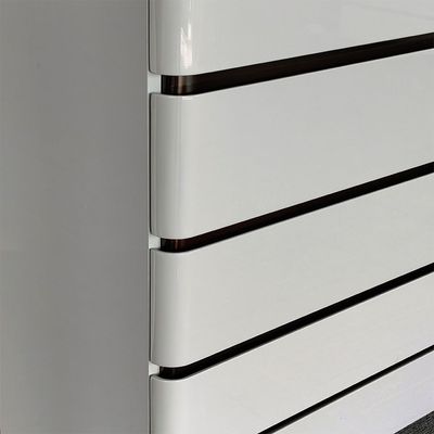 Santelmo Chest of 5 Drawers - High Gloss Light Grey